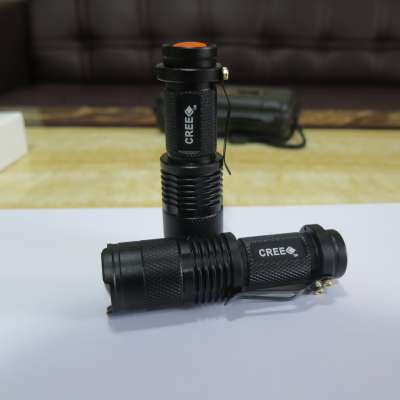 Mini Flash Light  Q5 1200 lumens 3 Modes LED Flashlight Adjustable Focus Lantern Portable Lights Hunting Spotlight AA 14500