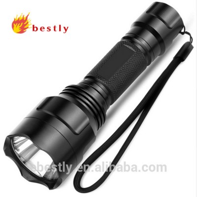 2017 best selling rechargeable torch flashlight/Aluminum led light/Ultrafire C8 XM-L T6 led torch best led flashlight